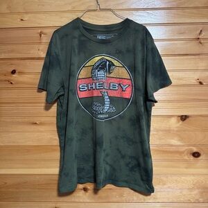 Shelby Cobra Official Licensed Products Green Tie Dye Logo Tee XL